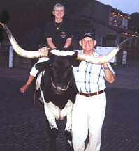 Barbara on steer in Texas
