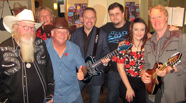 Backstage: ALLAN, ROSS, MICHAEL WHITE, ANDREW, MATT, AMELIA, GLENN