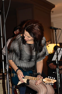 Nicki with the Tomkins mandolin