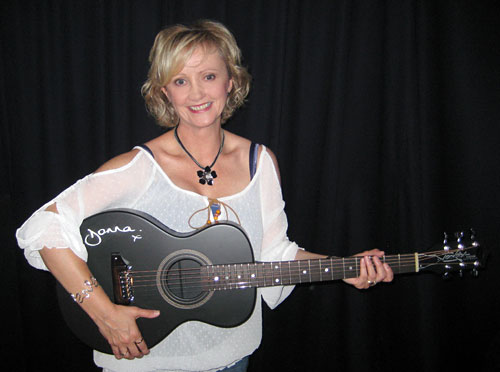 Donna Boyd with her Tomkins guitar