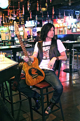 Tomkins Guitar with kangaroo scratchplate